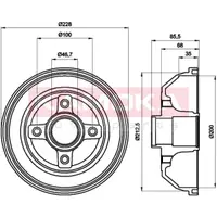 Tambur frana KAMOKA 104032
