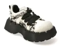 Pantofi sport GRYXX alb-negru, 6891, din material textil si piele naturala