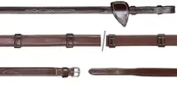 Dy'on 5/8'' Hunter Reins With 7 Leather Loops Bruin -