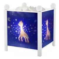 Veioza magica Trousselier - Girafa Sophie, 12V (rama alba)