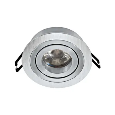 Terni Pro 50W GU10 round aluminium brushed IP20