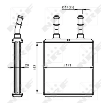 Schimbator caldura, incalzire habitaclu NRF 54291