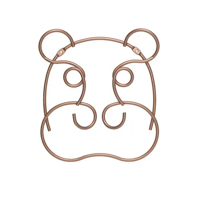 Cârlig arămiu de montat pe perete din oțel Hippo – Metaltex