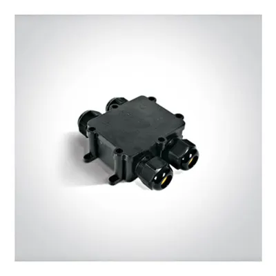 Connection box 2 IN/2 OUT|24A|450V|4-14mm cable IP67 negru