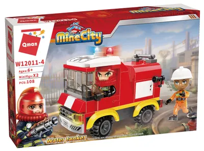 Set constructie Qman Mine City - Camion de pompieri