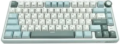 Tastatură mecanică Royal Kludge – R75, K Silver, RGB, Sky Cyan