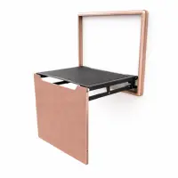 Scaun pliabil de perete pentru &icirc;ncălțăminte &ndash; aliaj de aluminiu și oțel-nuanță soft pink