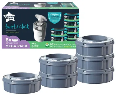 Set de rezerve pentru coș de toaletă Tommee Tippee - Twist & Click, 6 buc
