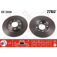Disc frana TRW DF2808