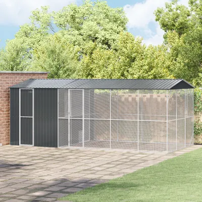 Gossi colivie de pasari cu extensie, antracit, 310x640x247 cm, otel