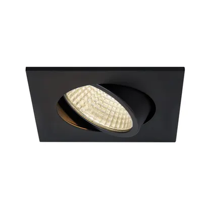 Spot incastrat, NEW TRIA 68 Ceiling lights, black Indoor LED recessed ceiling light black square 3000K 38° incl. driver clip springs