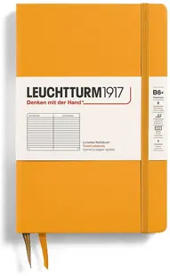 Caiet Leuchtturm1917 Paperback - B6+, portocaliu, liniat, copertă rigidă