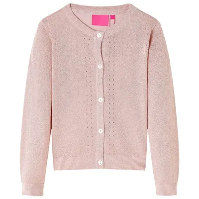 Cardigan pentru copii tricotat, roz deschis, 92