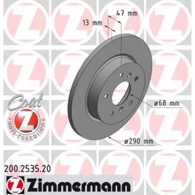 Disc frana ZIMMERMANN 200.2535.20