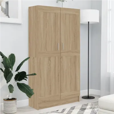 vidaXL Bibliotecă, stejar Sonoma, 82,5x30,5x150 cm, lemn prelucrat