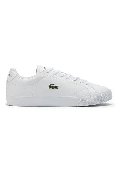 Pantofi sport din piele cu garnituri din material sintetic - Alb