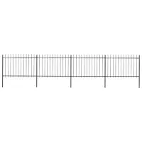 vidaXL Gard de grădină cu vârf tip suliță din oțel 671x120 cm, negru