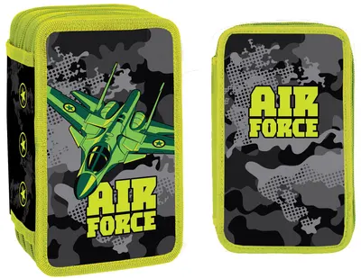 Penar școlar echipat S. Cool - Air Force, cu 3 fermoare, 38 bucăți