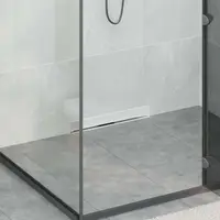 vidaXL Drenaj pentru Duș Montat pe Perete Argintiu 50 cm
