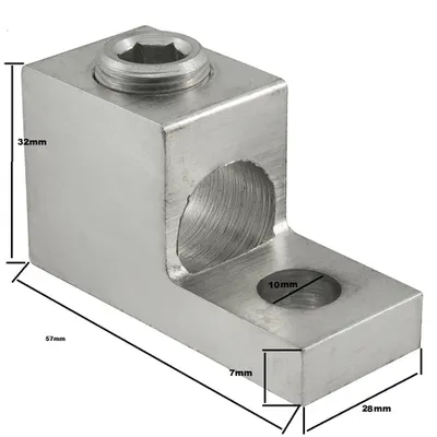 Clema tunel - din aluminiu, pentru conductor 1x350