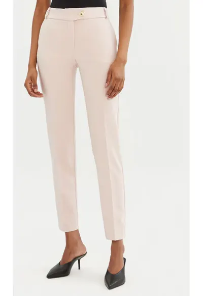 Pantaloni dama - 305266095 - Poliester - Roz - Roz
