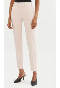 Pantaloni dama - 305266095 - Poliester - Roz - Roz