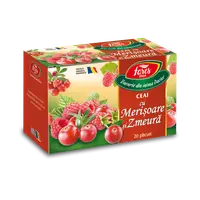 Ceai cu merisoare si zmeura Aromfruct, 20 plicuri, Fares