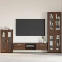 vidaXL Bufet FLORIN 55,5 x 29 x 100 cm Stejar închis Lemn prelucrat