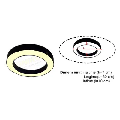 Led – Lustra 1154 – 48w/4000k – negru (600x100x70mm)