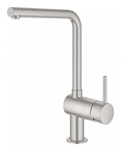 Baterie bucatarie Grohe Vento 30425DC0, inalta, tip L, monocomanda, Otel satinat