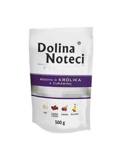DOLINA NOTECI Premium Hrana umeda caine, cu Iepure si Merisoare 500 g