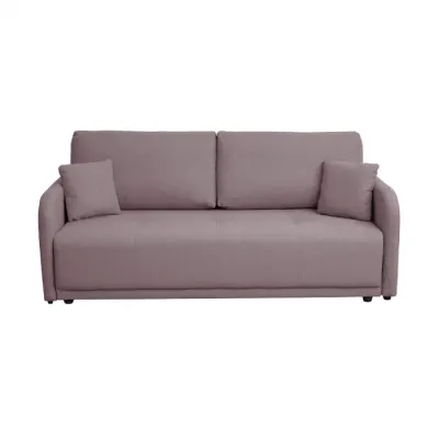 Canapea extensibila BERNA S, 3 locuri, cu arcuri si lada depozitare, gri maroniu, 210x110x90 cm