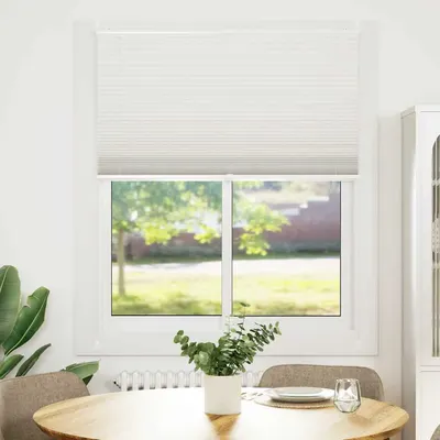 Jaluzea plisse, alb, 100x125 cm, pliuri