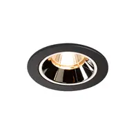 Spot incastrat, NUMINOS S Ceiling lights, black Indoor LED recessed ceiling light black/black 2700K 55° gimballed, rotating and pivoting, including leaf springs,