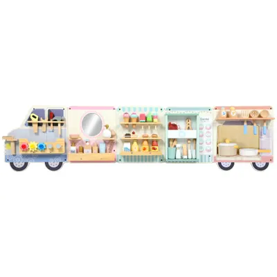 AIYAPLAY Montessori Busy Board jucărie senzorială în formă de camion, de la 3 ani | Aosom Romania