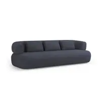Canapea albastru-închis cu tapițerie din țesătură bouclé 200 cm Jenny – Micadoni