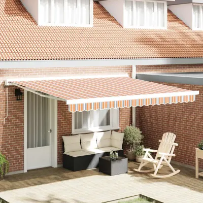 vidaXL Copertină retractabilă Multicolour 400 × 300 cm Stofă și Metal