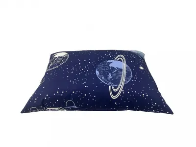 Perna Somnart din bumbac cu imprimeu Cosmos 50 x 70 cm