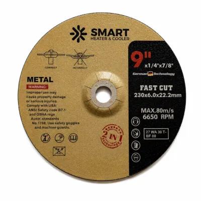 SET 5 BUC - Disc Taiere Inox si Metal T27, 230mm x 6.0mm x 22.23mm – disc concav