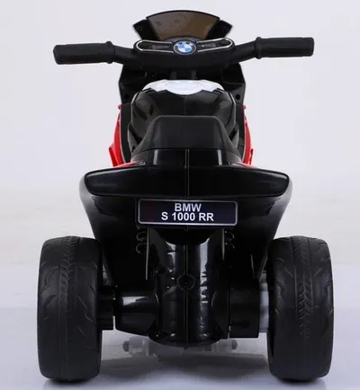 Motocicleta electrica pentru copii BMW S1000RR Rosu, 69x44x36.5 cm, varsta 1.5-4 ani, roti si scaun din plastic, putere 25W
