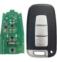Cheie auto completa cu telecomanda Techstar compatibila cu Hyundai i20, i30, Sonata, Elantra, ix35, 3 butoane, 433 MHz, FCC SY5HMFNA04, 8325A-RBFNA433-SY5RBFNA433, PCF7952L, ID46, lama HYN14