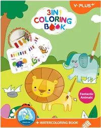 Carte de colorat acuarelă Y-Plus - Animale fantastice