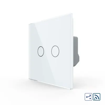 Intrerupator Dublu Cap Scara / Cruce Wireless cu Touch LIVOLO – Serie Noua