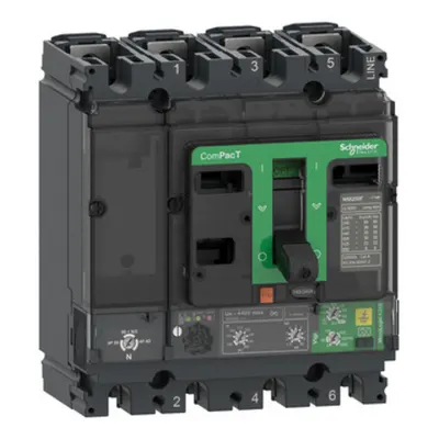 Intreruptor ComPacT NSX100F, 36kA la 415 VAC, MicroLogic 4.2 AB Vigi unitate de declansare, 100A, 4 poli 4d