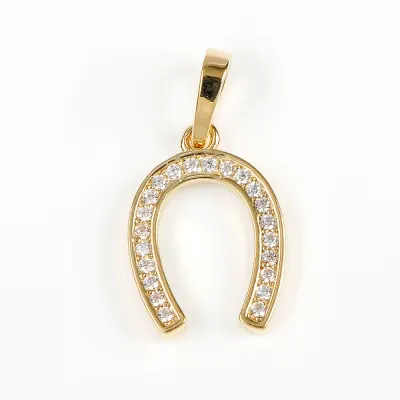 Pandantiv placat cu aur 14 k potcoava