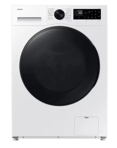 Masina de spalat rufe slim cu uscator Samsung WD90DG5G34BELE, Spalare 9 kg, Uscare 5 kg, 1400 rpm, Clasa A, AI Ecobubble, Super Speed 39, Space Max, Hygiene Steam, Digital Inverter Motor (Alb)
