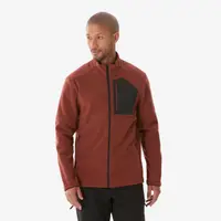 Polar de drumeție la munte, MH500 full zip pocket maro, bărbați