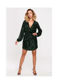 Made of Emotion Rochie de seara pentru femei Samten M652 verde inchis - Verde