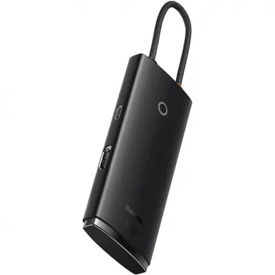 Hub USB-C Baseus Lite, 3 X USB-A 3.0 - USB-C - HDMI, Negru WKQX040001