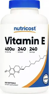 Vitamin E, 400 IU, 240 capsule, Nutricost